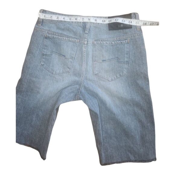 Tony Hawk‎ Shorts Men Sz 30 Denim Regular Blue Mid Length Skater Distressed - Picture 3 of 6